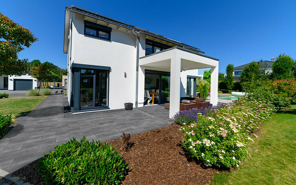 Bauhaus Terrassenplatten anthrazit 80x40