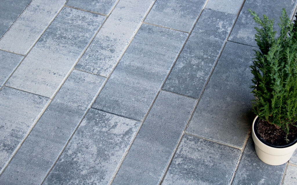 Tala Pflaster Kombi-Langformat weiß-anthrazit-nuanciert