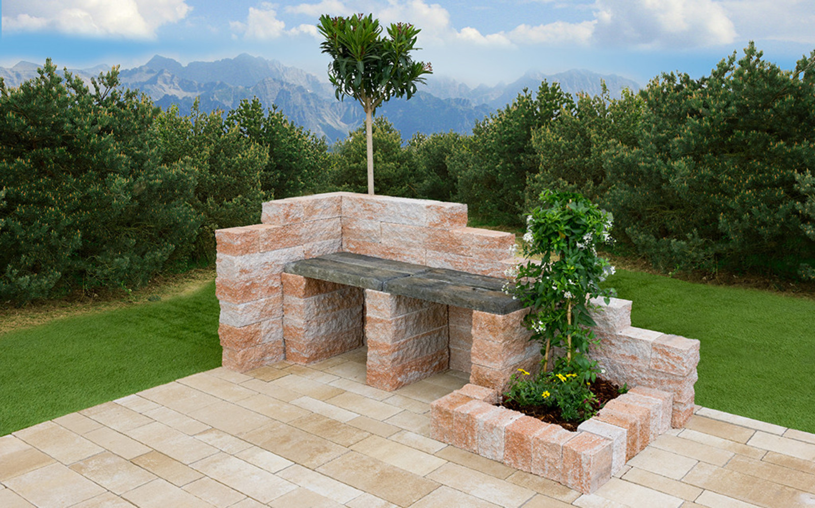 Gestaltungsideen Ehl For Diy Pflastersteine Betonstufen Palisaden