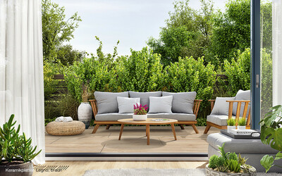 Keramikplatten Holzoptik Terrasse