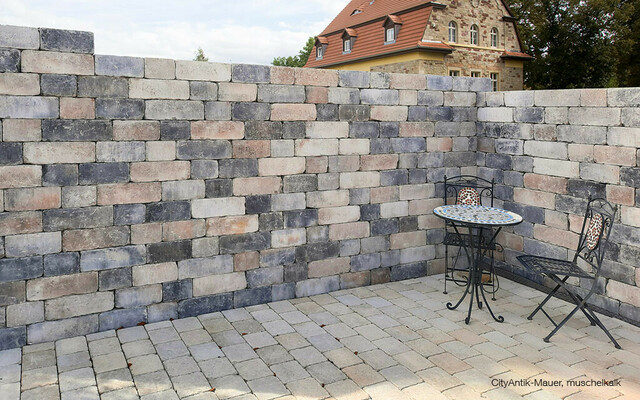 Terrasse Sichtschutz-Mauer