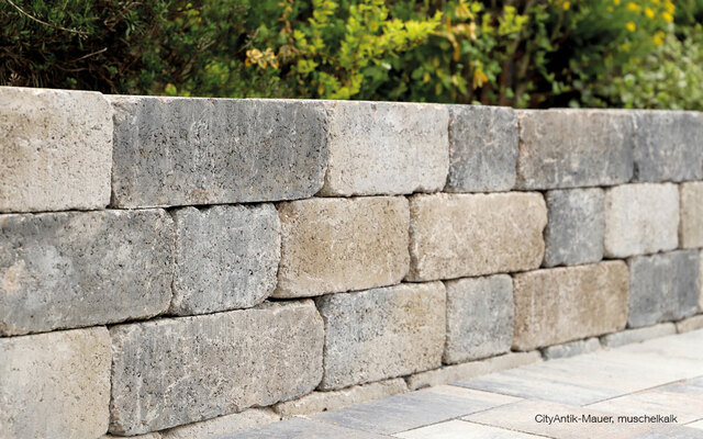 CityAntik Mauer muschelkalk