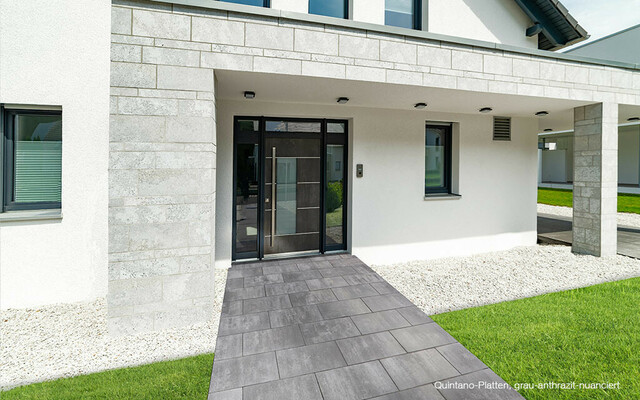 Hauseingang Platten grau-anthrazit