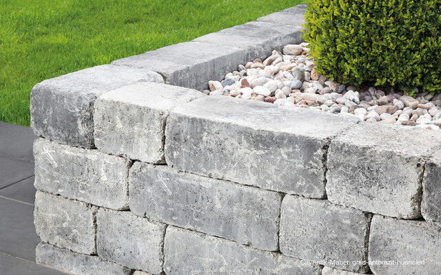 CityAntik Mauer grau-anthrazit-nuanciert