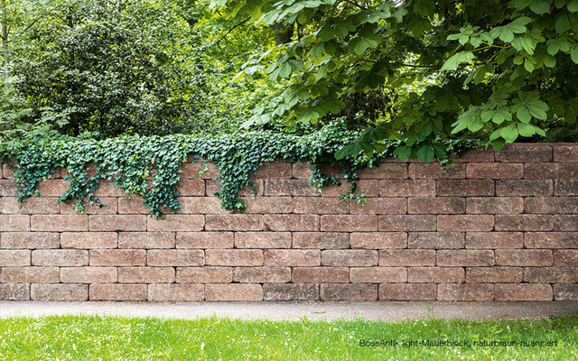 Sichtschutz Gartenmauer braun BossAntik light