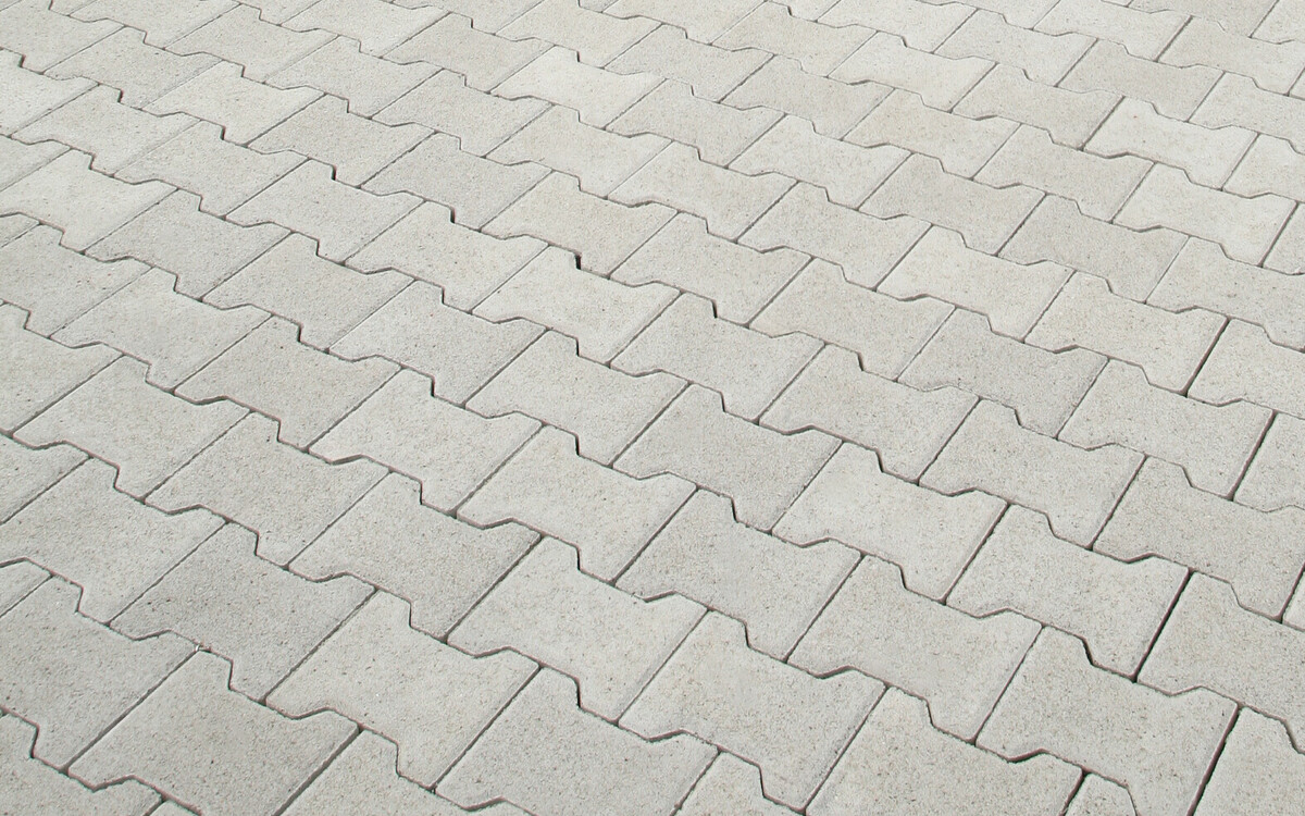 Verbundsteine Doppelt-T-Pflaster grau