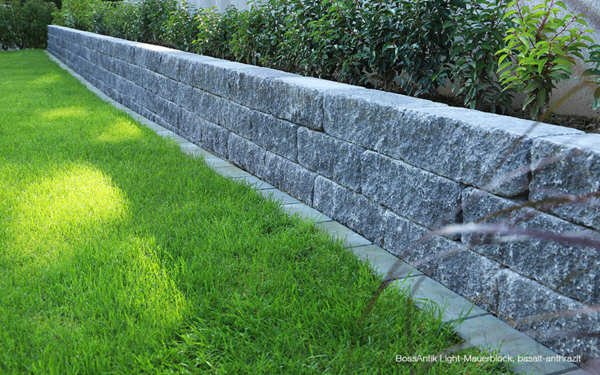 Gartenmauer Beeteinfassung Sichtschutz grau