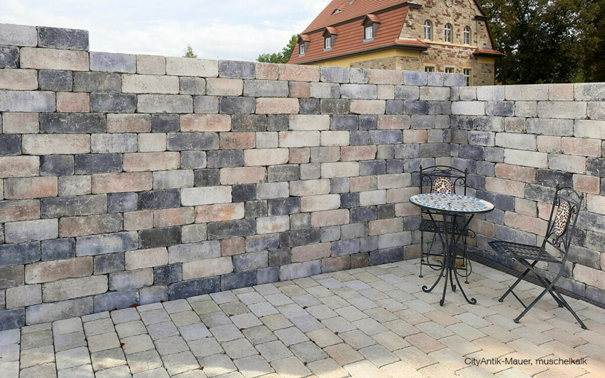 Terrasse Sichtschutz-Mauer