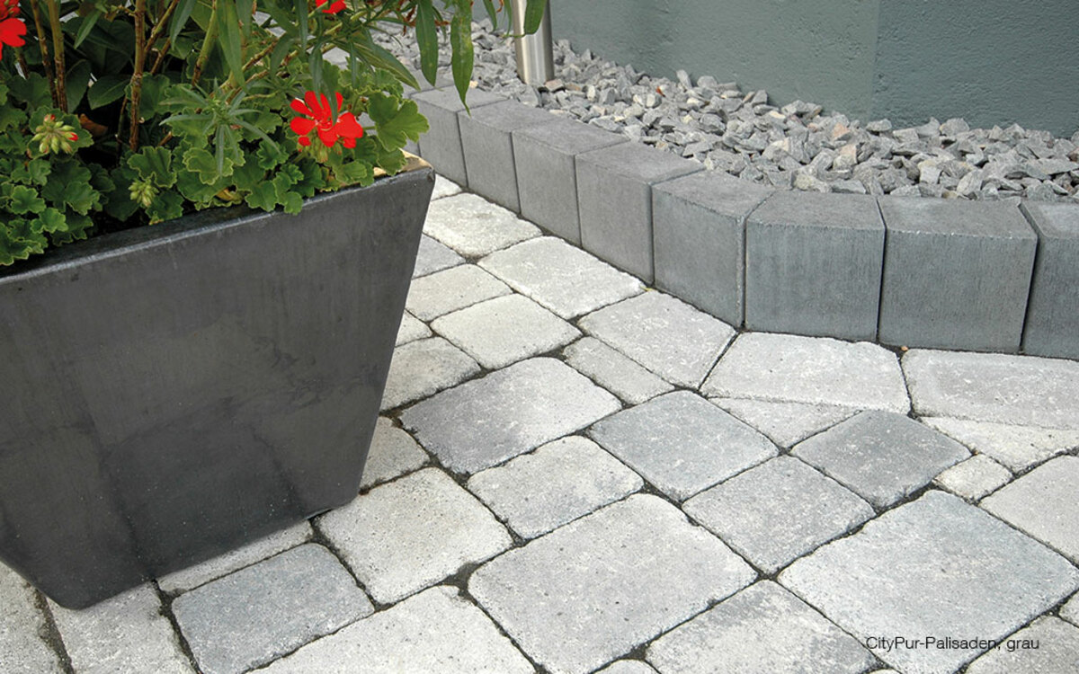 Palisade grau rechteckig