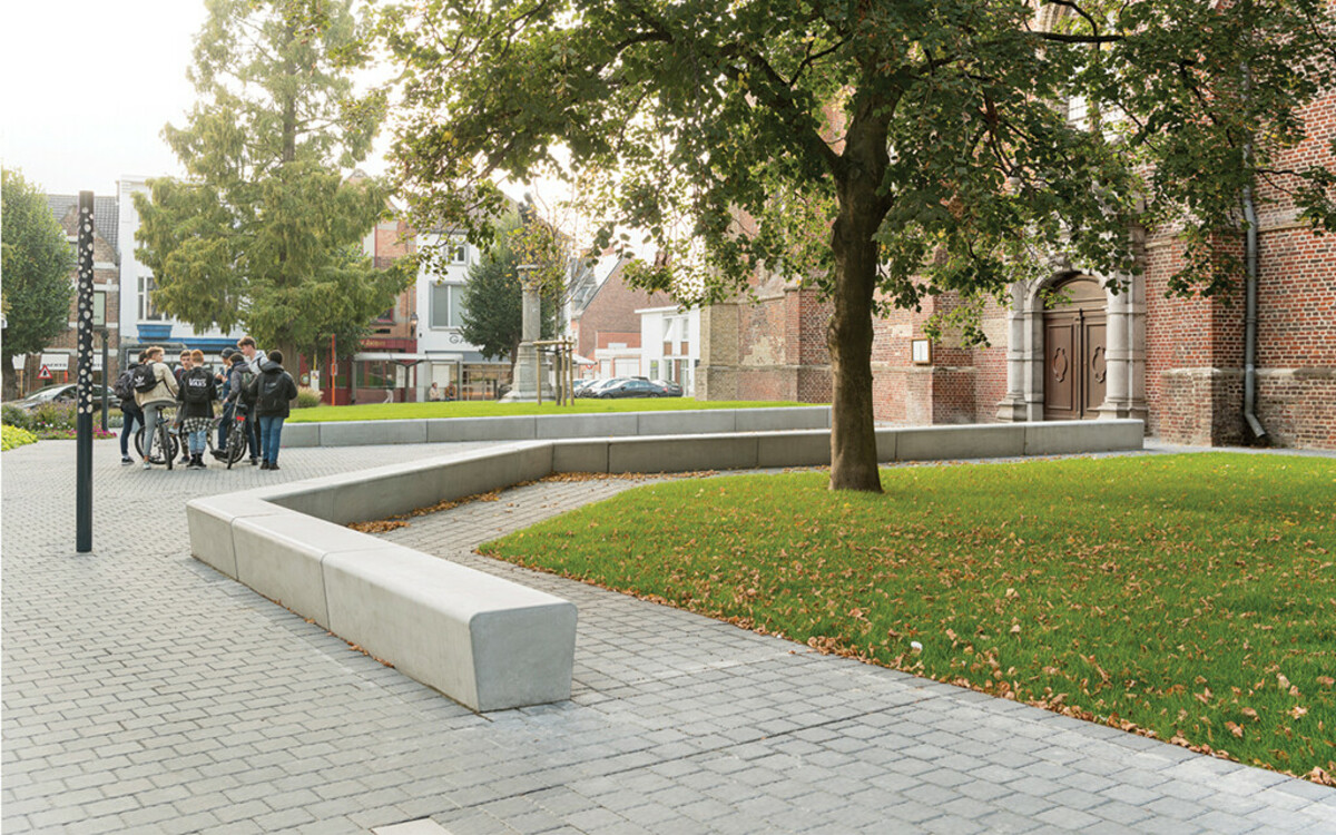 Sitzbänke Beton ohne Rückenlehne
