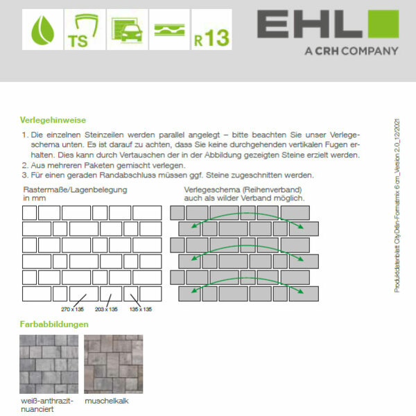 EHL Datenblatt CityDrän Formatmix