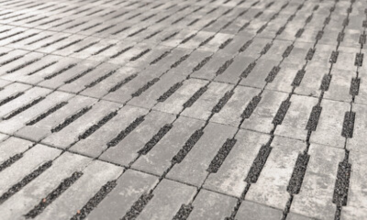 Detailaufnahme CityPur-Rasenstein grau-anthrazit-nuanciert