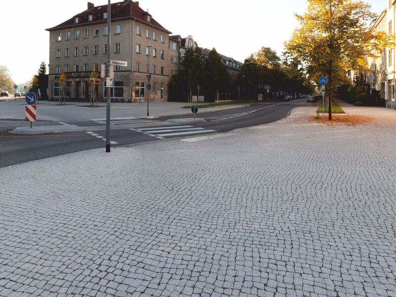 Kreisverkehr in Dessau