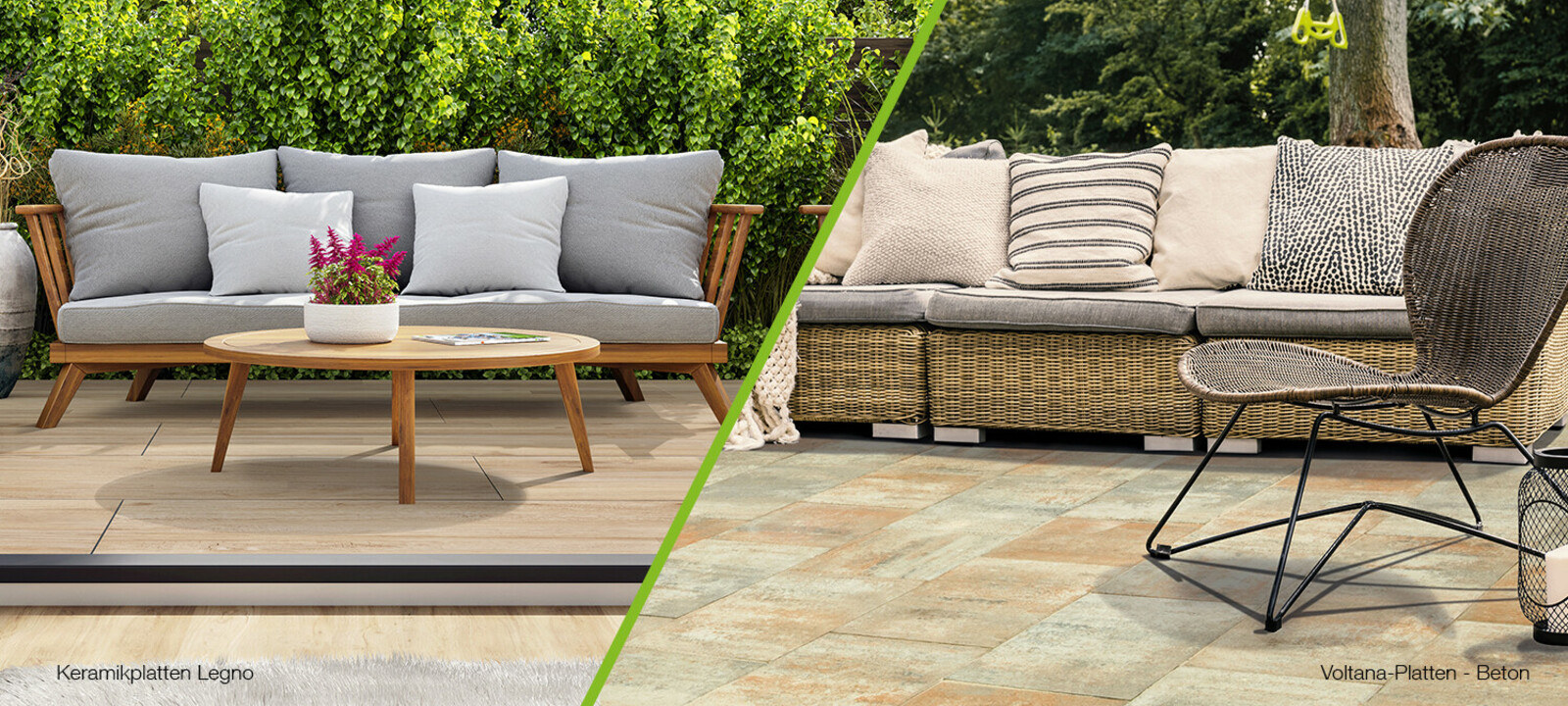 Terrassenplatten Keramik und Beton Vergleich