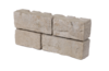 Sandsteinfarbener Mauerstein im Blockformat, strukturiert, für Garten- und Landschaftsbau