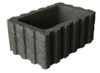 EHL Pflanzstein Rasterflor anthrazit 60x40x25 cm, Beton, gerippte Oberfläche
