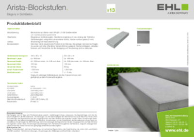 EHL-Datenblatt-Arista-Blockstufen