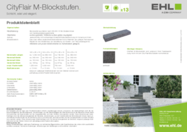 Produktdatenblatt CityFlair-M Blockstufe